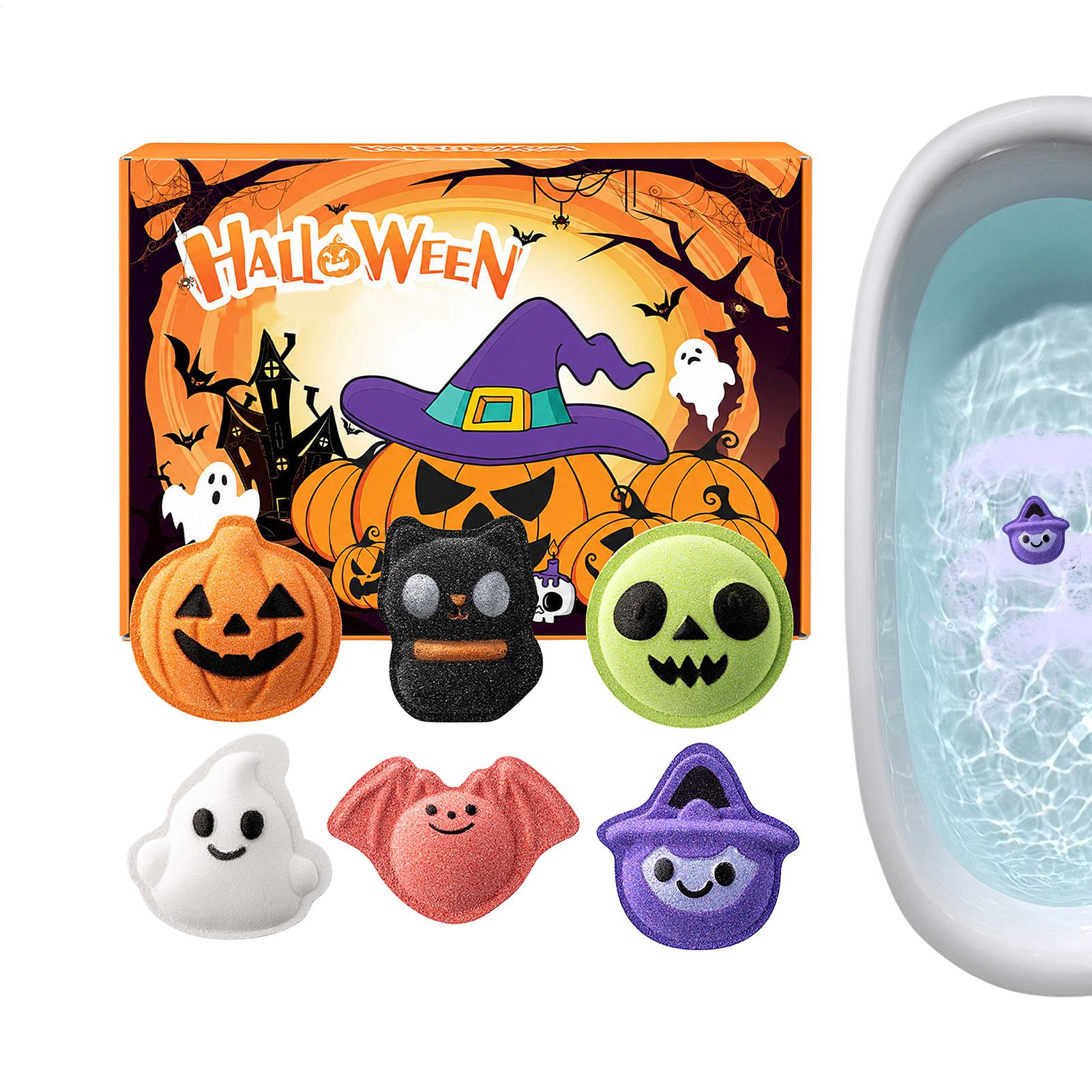Bath Salts - Halloween-Badekugel-Set, 6-teilig, mit ungewöhnlichen Formen, Kürbis-,