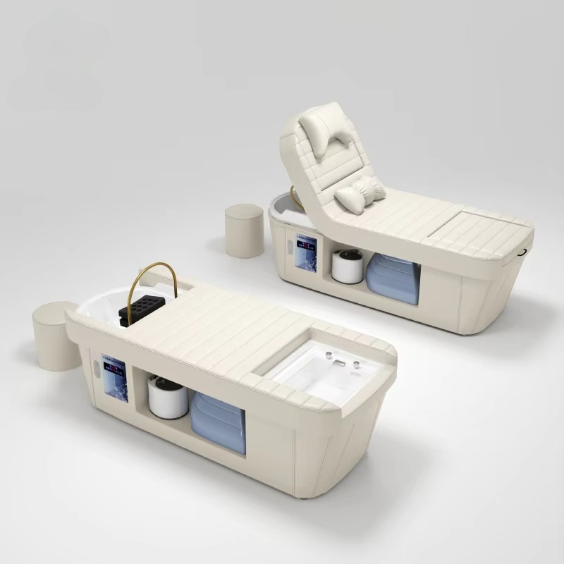 Foot Spa - Luxuriöser Salon-Waschsessel mit verstellbarer Rückenlehne, Fuß-Spa,