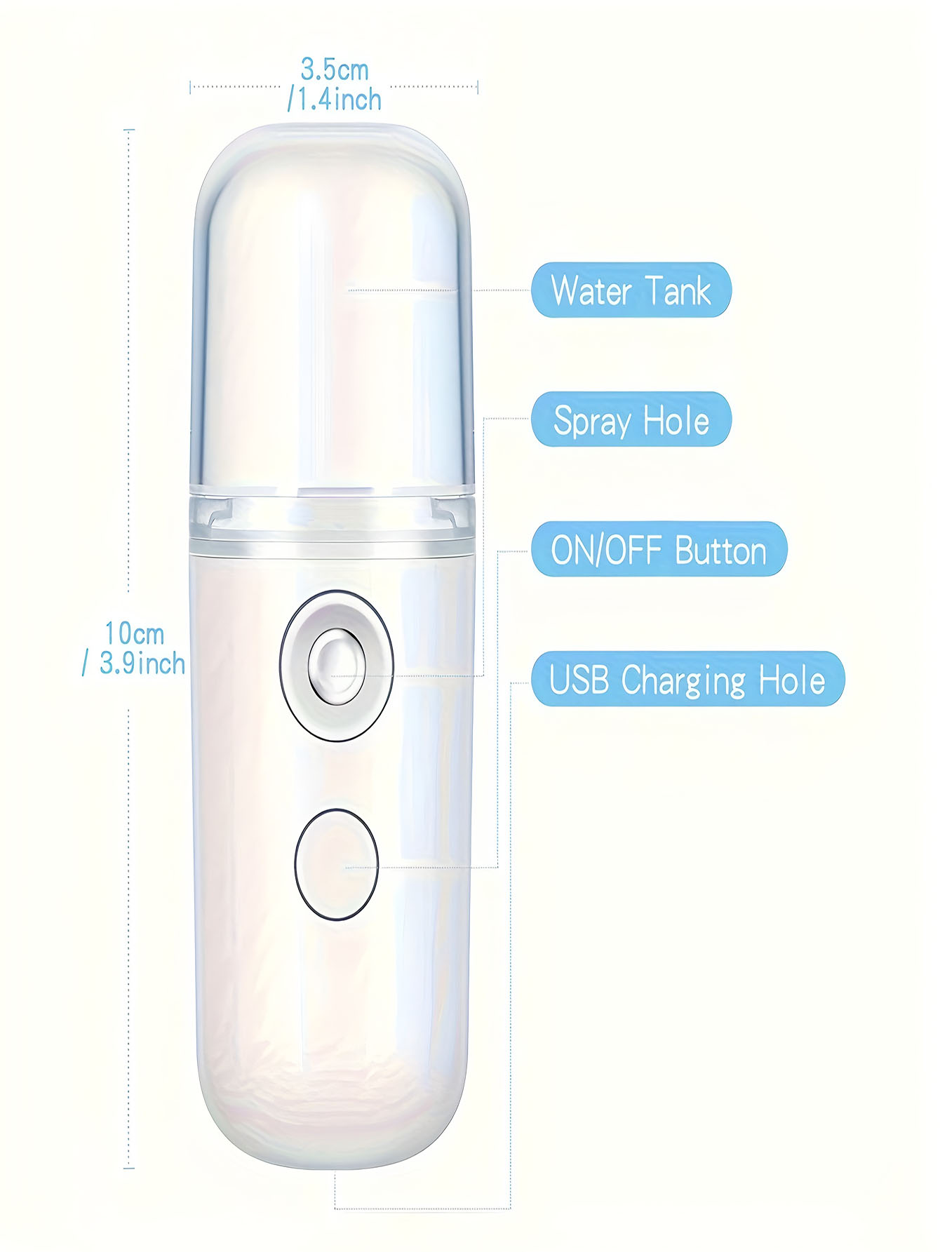Face Steamer - USB Nebel Gesichts Sprayer Luftbefeuchter Wiederaufladbare
