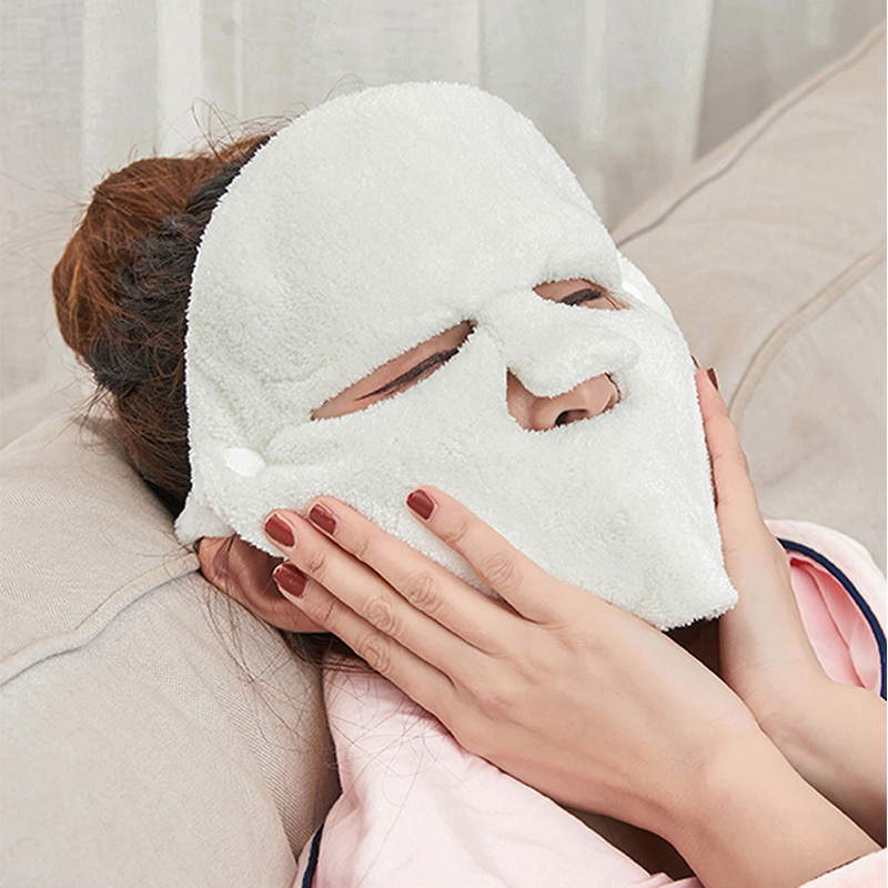 Face Steamer - 1 Stück Doppelschichtiges Verdicktes Korallenfleece-Gesichtsdampftuch -