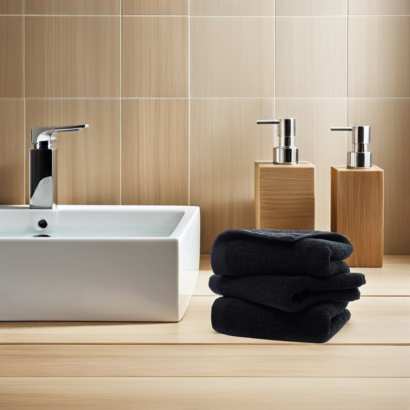 Schwarzes Baumwoll-Handtuch au – Spa Towel Bewertung und Preis
